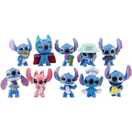 10 STK Lilo og Stitch kakepynt barnebursdag kakedekorasjon Lilo og Stitch temafestutstyr