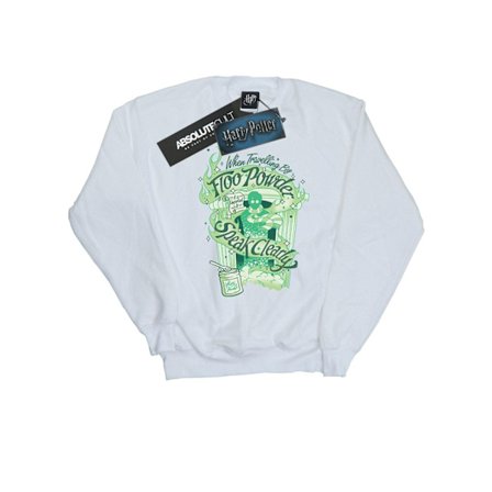 Harry Potter Dam/Kvinnor Floo Powder Sweatshirt L Vit