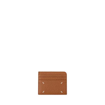 Maison Margiela, Signature card holder Brązowy, Mężczyzna, Rozmiar: ONE Size