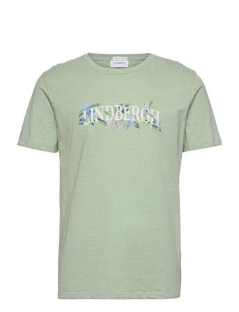 Printed Slub Tee S/S Blue Lindbergh