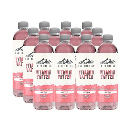 12 x Latitude 65, Vitaminvatten, 500 ml