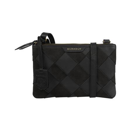 Burkely Crossbody Even Elin Double Poc Sort, Dame Håndtasker, Størrelse: ONE Size