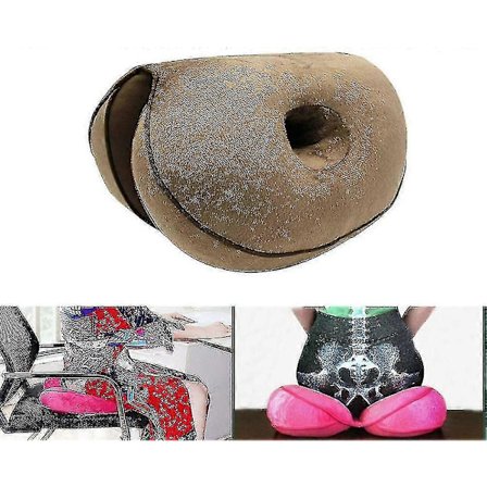 Dubbel Komfort Kudde Lyft Höfter Upp Sittdyna Ortopediskt Minnesskum Stöd