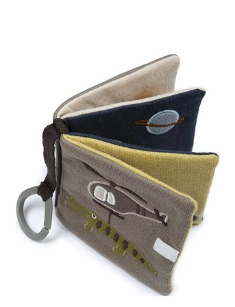 Knitted Book, Engine And Animals, Multi Patterned Smallstuff