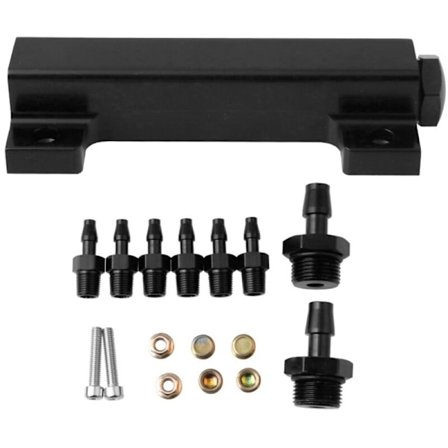 Vakuumblockintag, 6-portars vakuumintagsrör, 1/8 NPT turbo boost bränsle wastegate för racing