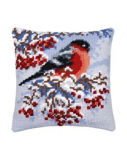 Stickpackung Kissen Dompfaff