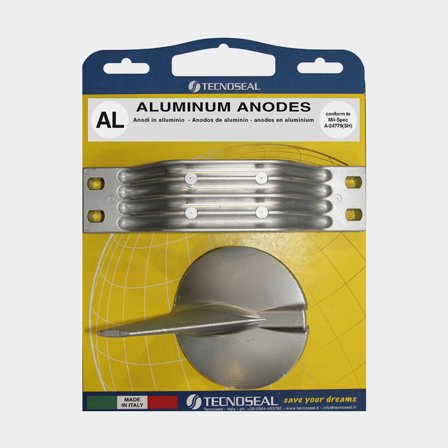 Aluminiumanodekit Tecnoseal, voor buitenboordmotor, geschikt voor Yamaha 200 - 250 pk