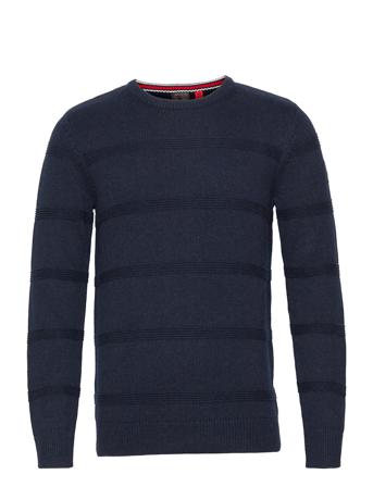 Marina Crew Knit Strikket Trøje Med Rund Hals Blå Musto