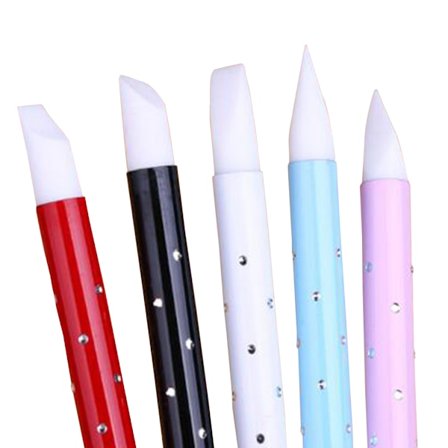 5 st/set Nagelkonst Dubbelhuvud Silikon Ihålig Penna Manikyr Målnings Penna Nagel Dekoration Verktyg