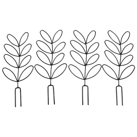 Lille Plantestøtte til Indendørsplanter, Indendørs Plantestøtte med Bladformsdesign til Klatreplanter, Metalstøtte med