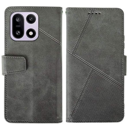 IDEWEI OnePlus 15 5G Plånboksfodral Calf Texture Konstläder - Grå