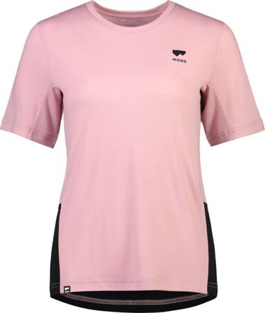 Mons Royale Women's Tarn Merino Shift Tee Women Short sleeved fitness sweater Pink L
