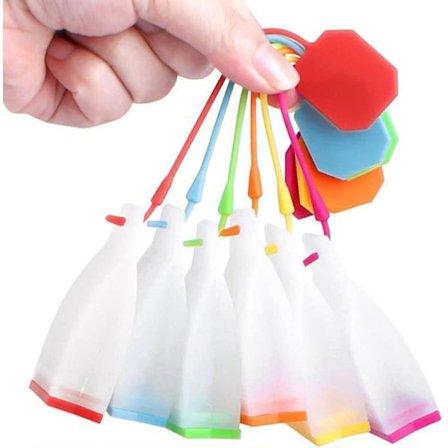 6 stk. Silikon Teinfuser Tepose Strainer Filter Gjenbrukbar Sikker Løsblad Filterposer (6 Farger) (FMY)