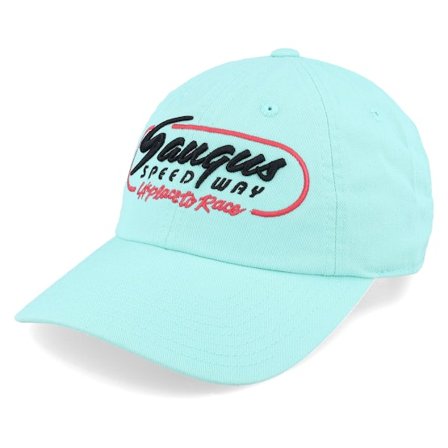 American Needle - Blå unconstructed Kasket - Saugus Speedway Washed Slouch Seafoam Dad Cap @ Hatstore