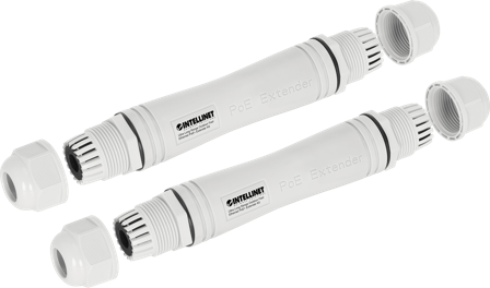 INTELLINET INT Ultra Long Range Outdoor Fast Ethernet PoE+ Extender Set