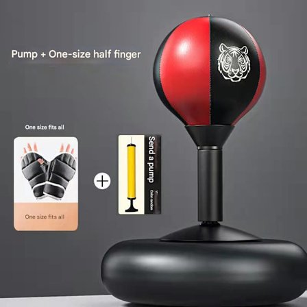 Boxningshastighetsboll för skrivbord med sugkopp, avlastningsboll för barn och vuxna, träningsboll för reaktionsmål, träningsutrustning