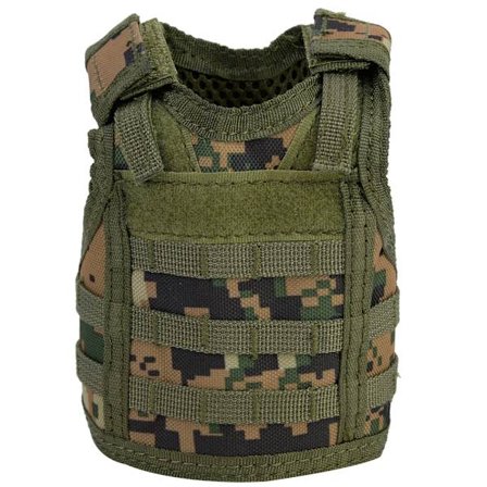 Jungle Digital Ölväst Mini Miniatyr Dryckesflaska Burk Hållare Justerbara Remmar