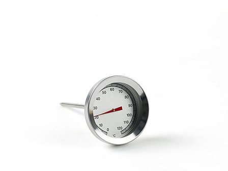 Steketermometer Rund Stål