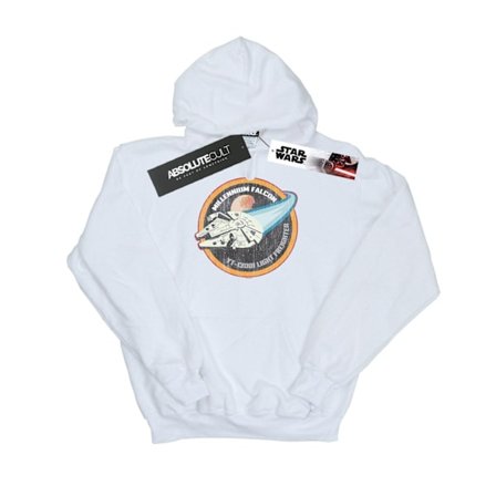 Star Wars Boys Millennium Falcon Badge Hoodie 5-6 år Vit