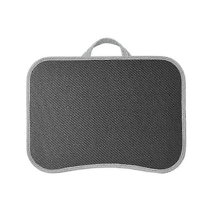 Skriveunderlag med pute for bærbare datamaskiner - Bærbar skriveplate for kontorarbeid, for hjem og reise, svart og grå SZRH