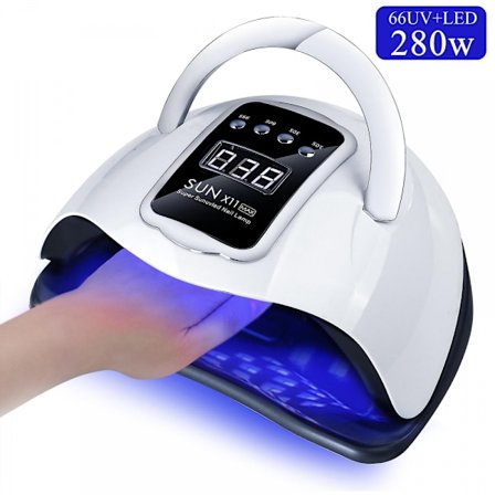 SUN X11 280W 66UV LED Nagellampa Gel Naglar Snabbhärdande Tork kompatibel Händer Fötter