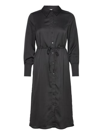 Viellette L/S Shirt Dress/Su - Noos Knælang Kjole Black Vila