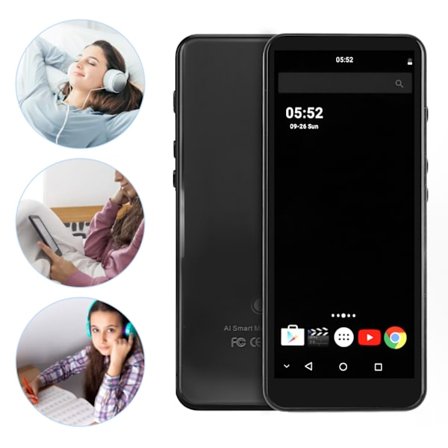 MP4-afspiller bærbar 5,0 tommer HD-touchskærm Bluetooth WiFi-musikafspiller til sport løb sort