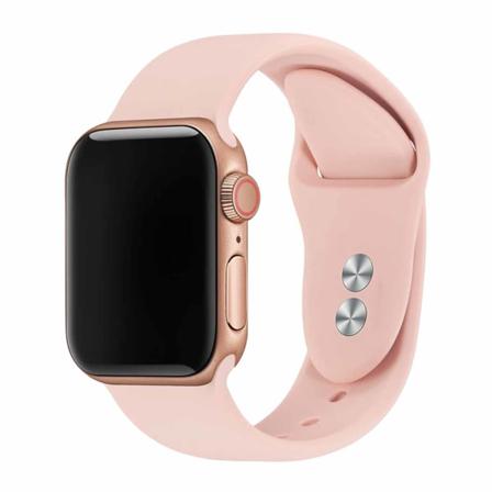 Apple Watch 42/44/45 1/2/3/4/5/6/7/se Silikonarmband Rosa Rosa