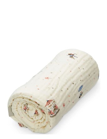 Cam Cam Copenhagen Muslin Baby Blanket - Gots - Bows - Cream - ONE SIZE