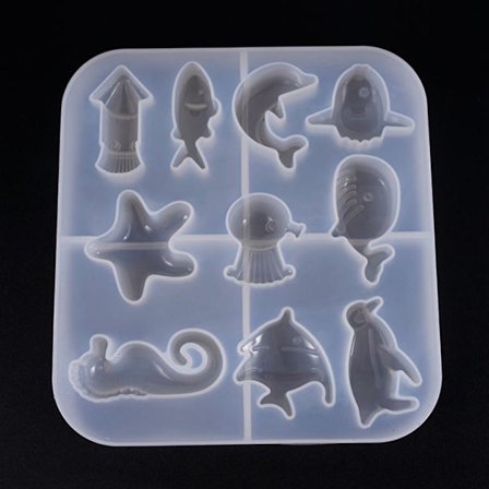 Silikone Spejl Søstjerne Pingvin UV Epoxy Harpiks Form Til DIY Bordtilbehør