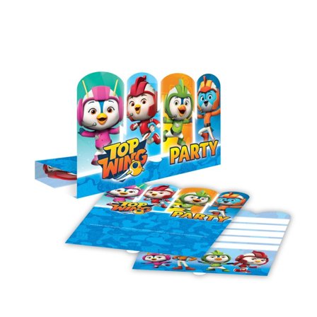 Inbjudningskort Top Wing 8-pack - Kalaslagret.se