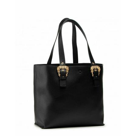 Versace Jeans Couture, Shoulder Bag With Logo-Buckles Zwart, Heren, Maat:ONE Size,leer