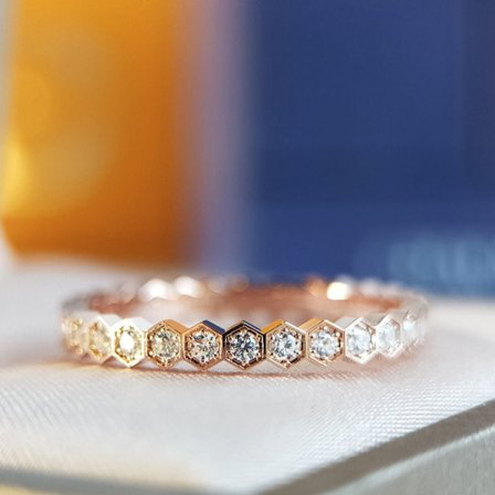 Honeycomb Fashion Ring Eternity Ring F F