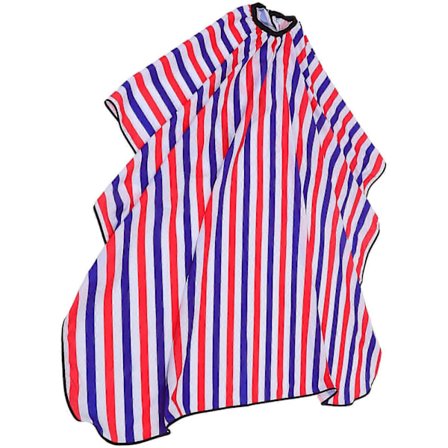 Barberkappe for hårfarge og permanent, hvit polyester, lett å rengjøre, 1 stk