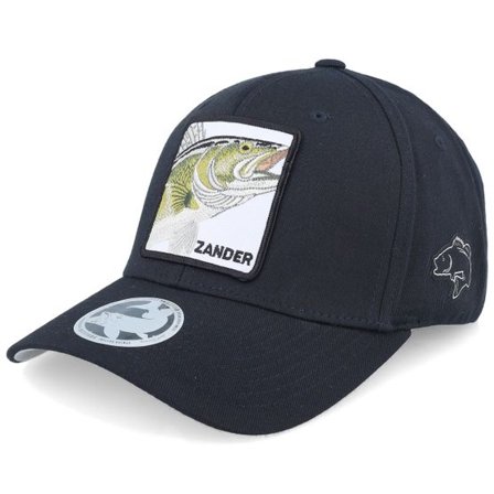 Skillfish - Svart flexfit Keps - Zander Box Wooly Combed Black Flexfit @ Hatstore
