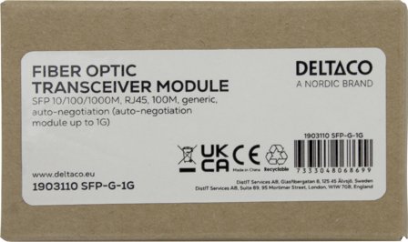 Deltaco SFP 10/100/1000M, RJ45, 100M, Generic