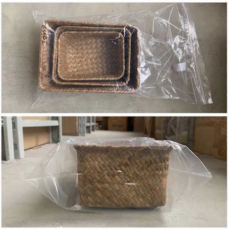 Förvaringskorg av sjögräs, handgjorda hyllkorgar av rotting i flera storlekar_tfrf