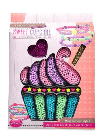 Pärlset Cupcake 33,7 X 24,7 X 4,8 Cm Toys Creativity Drawing & Crafts Craft Pearls Multi/mønstret Suntoy