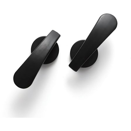 (Installation af 2 sugekort) Gardin krog uden boring, frakke krog, dørhåndtag, buet krog [sort]