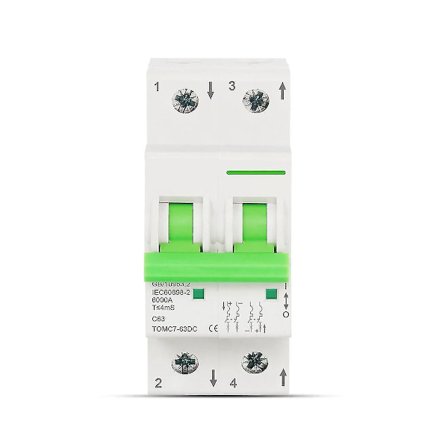 Dc550v Solcelle Pv Sikringsbryter 2p 63a Mini Sikringsbryter For Pv System Kortslutningsvern