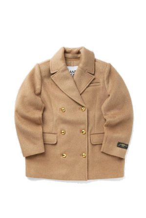 Double Faced Wool Double breasted Blazer Latte S/M