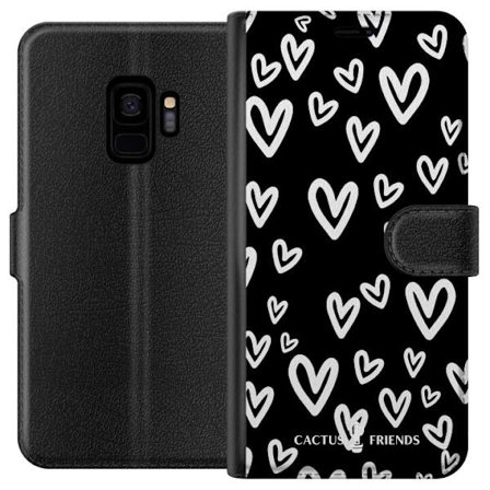 Yhteensopiva Lompakkokotelo Samsung Samsung Galaxy S9 Cactus and Friends - Handdrawn Love Chaos