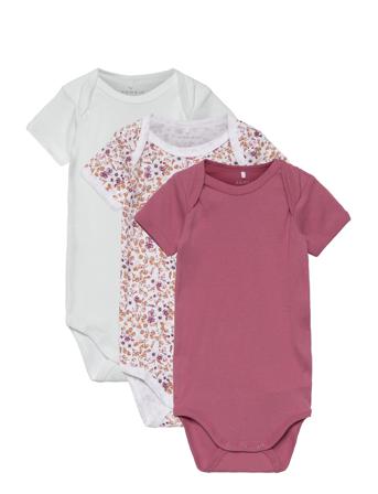 Nbfbody 3P Ss Rose Wine Flower Pink Name It