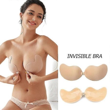 Uudelleenkäytettävät silikoniset rintaliivien nännien peittävät tarrat naisille, itseliimautuvat näkymättömät rintaliivit, nostoteippi, push-up 