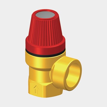 Válvula de alívio de pressão Whale Pressure Relief Valve, latão, Whale Quick Connect 15 mm (WS15) (interna) para mangueira de 1/2" (13 mm), cor de 