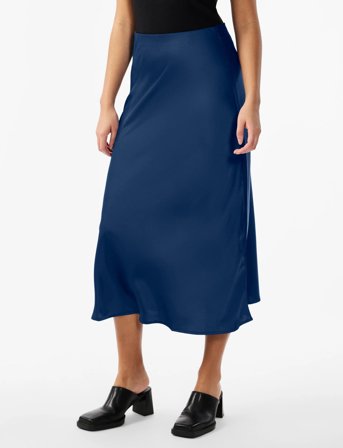 YAS Yaspella Hw Midi Skirt S. Noos - Navy - XL