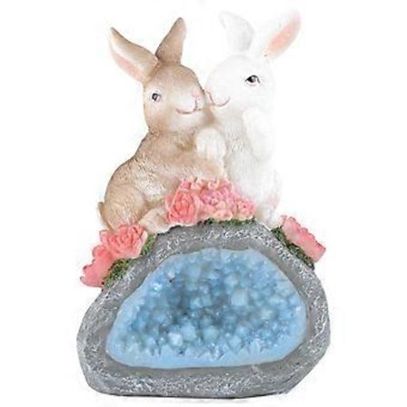 Solar Resin Lampe Par Kanin Krystall Lampe Hage Landskap Utendørs Plendekorasjon