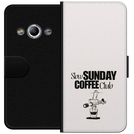 Yhteensopiva Lompakkokotelo Samsung Galaxy Xcover 3 Rauhallinen sunnuntai hidas kahvi ja pehmeät hetket