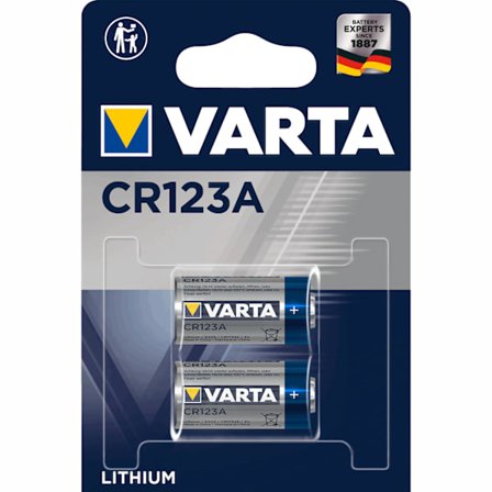 CR123A 3V litiumbatteri 2-pak