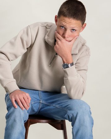 RYVLS Everyday Half Zip Beige Tröjor Kille - Kids Brand Store